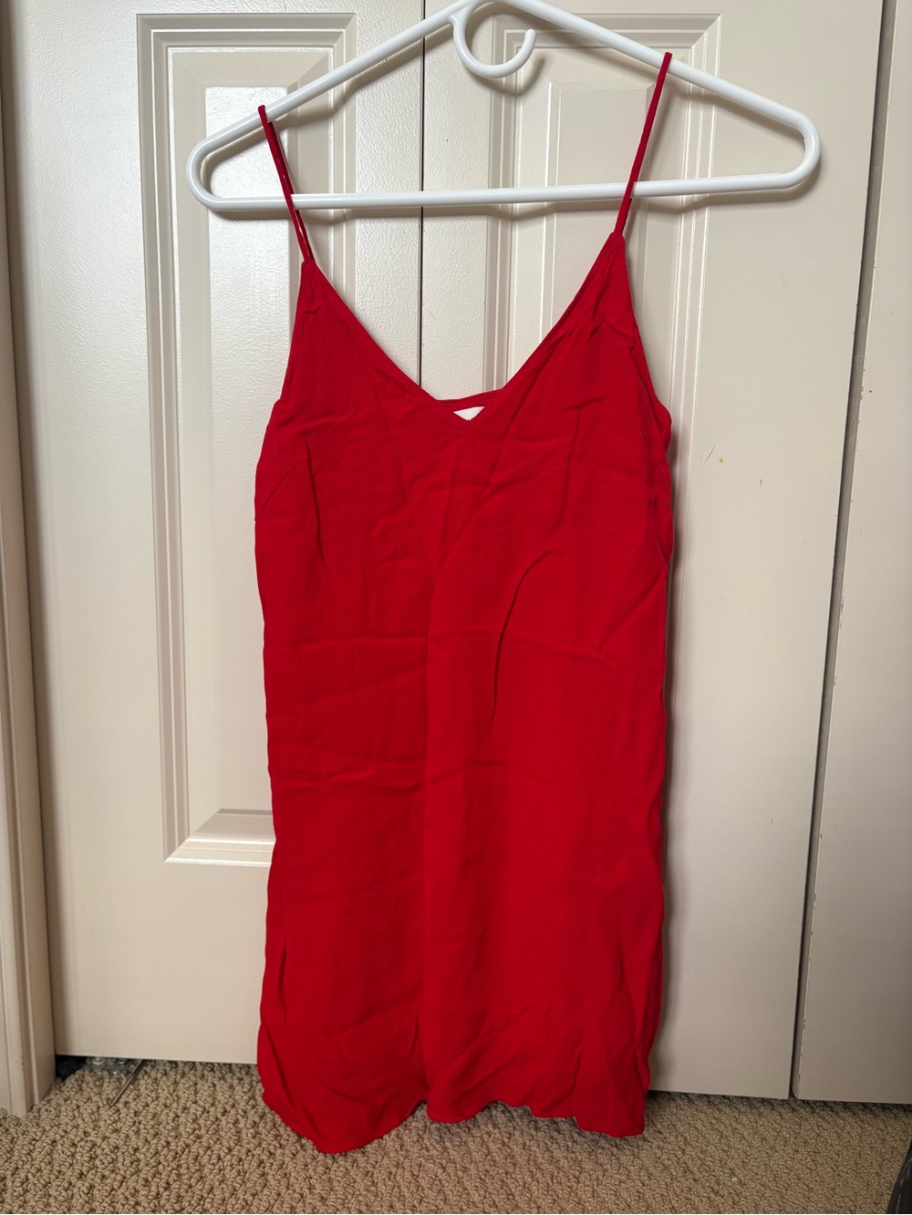 Aritzia Red Slip Mini Dress